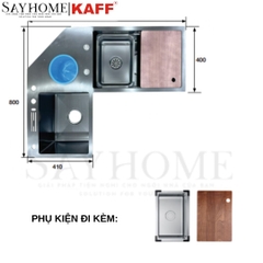 Chậu rửa inox KAFF KF-ZJ9980-B - Hàng chính hãng
