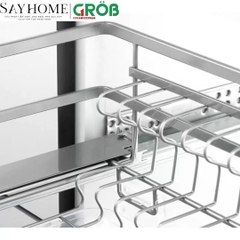 Kệ chén dĩa GROB CR-61/71/75/81/91 đa năng inox mạ Crom, nan vuông - Hàng chính hãng GROB