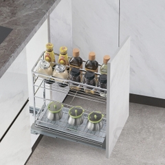 Kệ gia vị GROB CS-20B/25B/30B/35B/40B đa năng inox mạ Crom, nan vuông - Hàng chính hãng GROB