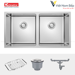 Chậu rửa bát Undermount Sink Cube 7544DU - Chính hãng KONOX