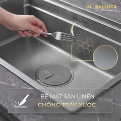 Chậu rửa chén 1 hố Inox 304 MALLOCA LINEN MS7643SS