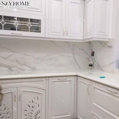 Đá Marble trắng sứ vân mây