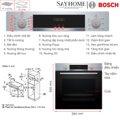 Lò nướng BOSCH HBA514BS3 Series 4 âm tủ 71 Lít tại thành phố Hồ Chí Minh