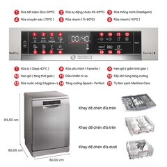 Máy Rửa Bát Độc Lập serie 6 Bosch SMS6ZCI00P - Hàng Chính Hãng
