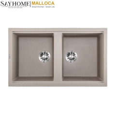 Chậu rửa chén bát đá Granite 2 hố MALLOCA CHAMPAGNE K45095 tại thành phố Hồ Chí Minh