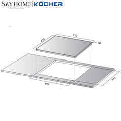 Bếp từ Kocher DI-338SE -  Bảo hành 3 năm
