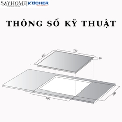 Bếp từ đôi Kocher DI 669  -  Bảo hành 3 năm