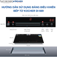 Bếp từ đôi Kocher DI 669  -  Bảo hành 3 năm