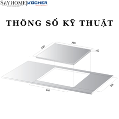 Bếp từ đôi Kocher DI 688 -  Bảo hành 3 năm