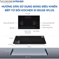Bếp từ đôi  Kocher DI 801GE IPLUS -  Bảo hành 3 năm