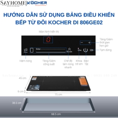 Bếp từ đôi Kocher DI 806GE02 - Bảo hành 3 năm