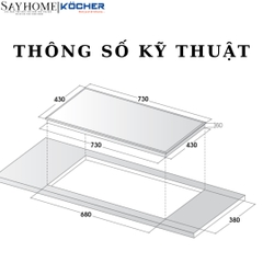 Bếp từ đôi Kocher DIB4 888  -  Bảo hành 3 năm