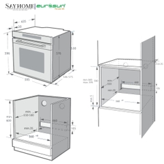 Lò nướng âm tủ EUROSUN EOV72TFT 78 lít tại thành phố Hồ Chí Minh