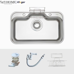 Chậu rửa chén bát 1 hố Nhật Kluger KT7848FS Basic/Plus - Hàng chính hãng