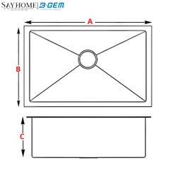 Chậu rửa chén bát 1 hố inox 304 B-GEM BG - 6845AT, BG-8245AT 68/82cm tại thành phố Hồ Chí Minh
