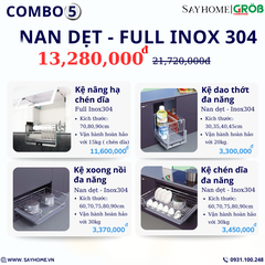 COMBO Phụ kiện tủ bếp cao cấp GROB - Combo 5
