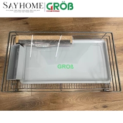 Kệ xoong nồi GROB GH-60/70/75/80/90 inox hộp gắn cánh - Hàng chính hãng GROB