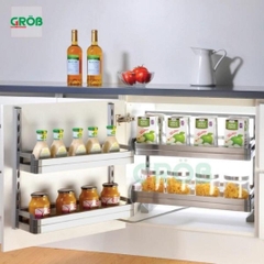 Tủ đồ khô 2 tầng inox hộp GROB