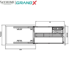 GIÁ BẮT CỐ ĐỊNH SUS304 GRANDX  XF.60M, XF.70M, XF.80M, XF.90M NAN OVAL - sayhome