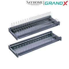 GIÁ BÁT ĐĨA CỐ ĐỊNH 2 TẦNG, INOX SUS304 GRAND X XF.60S - SAYHOME