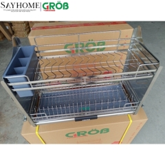 Giá bát nâng hạ GROB C1C304-170/180/190 inox full 304 nan dẹt - Hàng chính hãng GROB