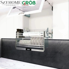 Giá bát nâng hạ GROB C1C304-170/180/190 inox full 304 nan dẹt - Hàng chính hãng GROB