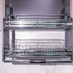GIÁ BÁT NÂNG HẠ 2 TẦNG NAN DẸT, INOX SUS304 GRAND X XL.60S2 - sayhome