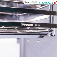 GIÁ BÁT NÂNG HẠ 2 TẦNG NAN DẸT, INOX SUS304 GRAND X XL.60S2 - sayhome