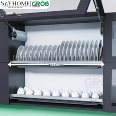 Giá chén bát cố định GROB GS304-160/170/180/190 inox SUS304 - Hàng chính hãng GROB