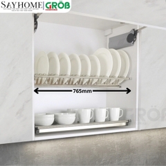 Giá chén bát cố định GROB U-160/170/180/190/1000 inox dạng chữ V - Hàng chính hãng GROB