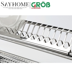 Giá chén bát cố định GROB U-160/170/180/190/1000 inox dạng chữ V - Hàng chính hãng GROB