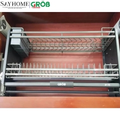 Giá chén bát GROB GP-160/170/180/190 nâng hạ hợp kim phủ Nano, nan dẹt - Hàng chính hãng GROB