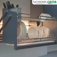Giá chén bát nâng hạ GROB C1EC.70, C1EC.80, C1EC.90 điện cảm ứng chạm inox 304 tại thành phố Hồ Chí Minh