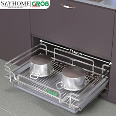Giá đựng xoong nồi GROB GOP304-60/70/75/80/90 đa năng inox 304, nan Oval - Hàng chính hãng GROB