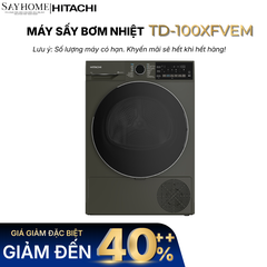 Máy Sấy Bơm Nhiệt HITACHI TD-100XFVEM 10kg - Hàng chính hãng
