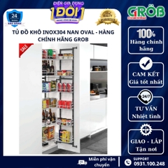 Tủ đồ khô đa năng inox 304 nan Oval cao cấp GROB - Bảo hành chính hãng 2 năm