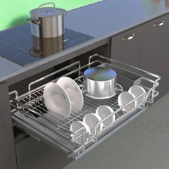 Kệ đựng chén bát GROB GO304-60/70/75/80/90 inox SUS304, nan Oval- Hàng chính hãng GROB