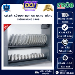 Giá chén bát cố định hợp kim phủ nano GROB - Bảo hành chính hãng 2 năm