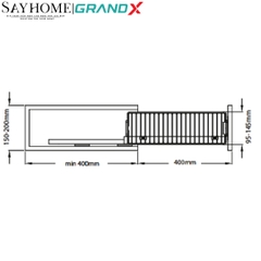 Kệ đựng gia vị GrandX XS.15S, XS.20S Inox Sus304 nan dẹt - Hàng chính hãng