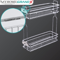 Kệ đựng gia vị GrandX XS.15S, XS.20S Inox Sus304 nan dẹt - Hàng chính hãng