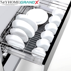 Giá bát đĩa GrandX XD.60S/70S/80S/90S nan dẹt Inox Sus304 - Hàng chính hãng