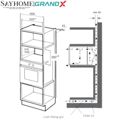 Lò nướng kết hợp vi sóng GRANDX GX30MW5 28 Lít - Hàng chính hãng