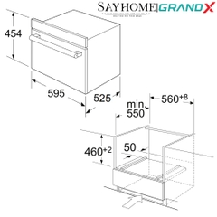 Lò nướng kết hợp vi sóng GRANDX GX38MW6 38 Lít - Hàng chính hãng