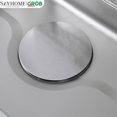 Chậu rửa bát GROB JP304-7848S, JP304-8248S 1 hố kiểu dáng Nhật Bản - Hàng chính hãng