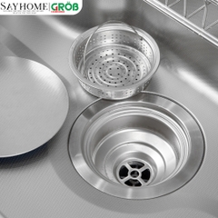 Chậu rửa bát GROB JP304-7848S, JP304-8248S 1 hố kiểu dáng Nhật Bản - Hàng chính hãng