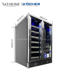 Tủ bảo quản tích hợp CIGAR và rượu vang KOCHER KCWEU-3338 - Hàng chính hãng