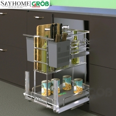 Kệ dao thớt đa năng GROB GO304-330/335/340/345 inox 304, nan Oval - Hàng chính hãng GROB