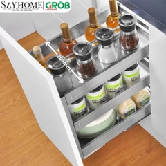 Kệ gia vị GROB GH- 20B/25B/30B/35B/40B đa năng inox hộp - Hàng chính hãng GROB