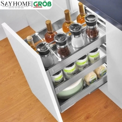 Kệ gia vị GROB GH- 20B/25B/30B/35B/40B đa năng inox hộp - Hàng chính hãng GROB