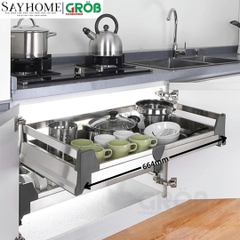 Kệ xoong nồi GROB GH- 60A/70A/75A/80A/90 đa năng inox hộp - Hàng chính hãng GROB